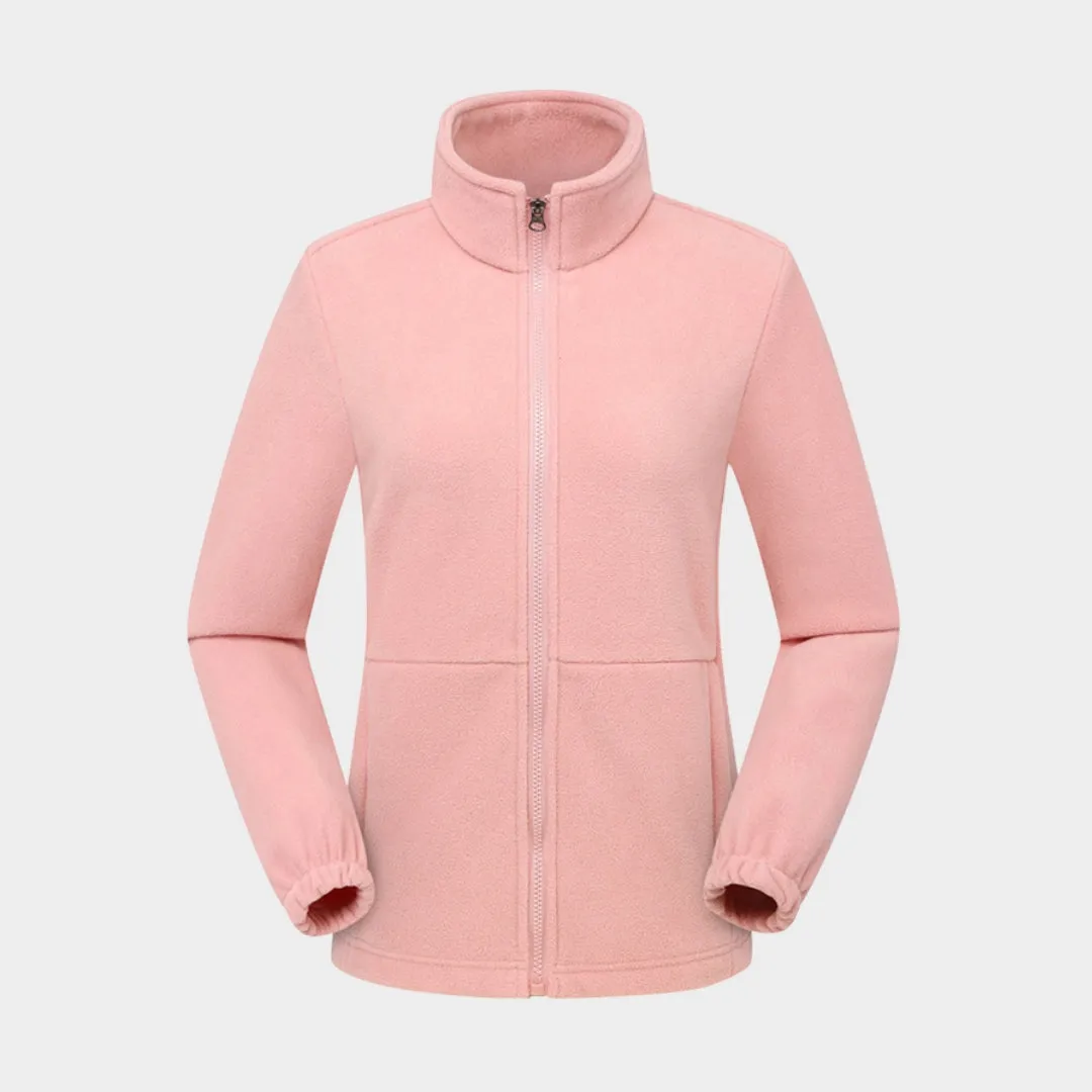 Lightweight Womens Full-Zip Polar Fleece Jacket  Outdoor Recreation Coat, Multiple Colors