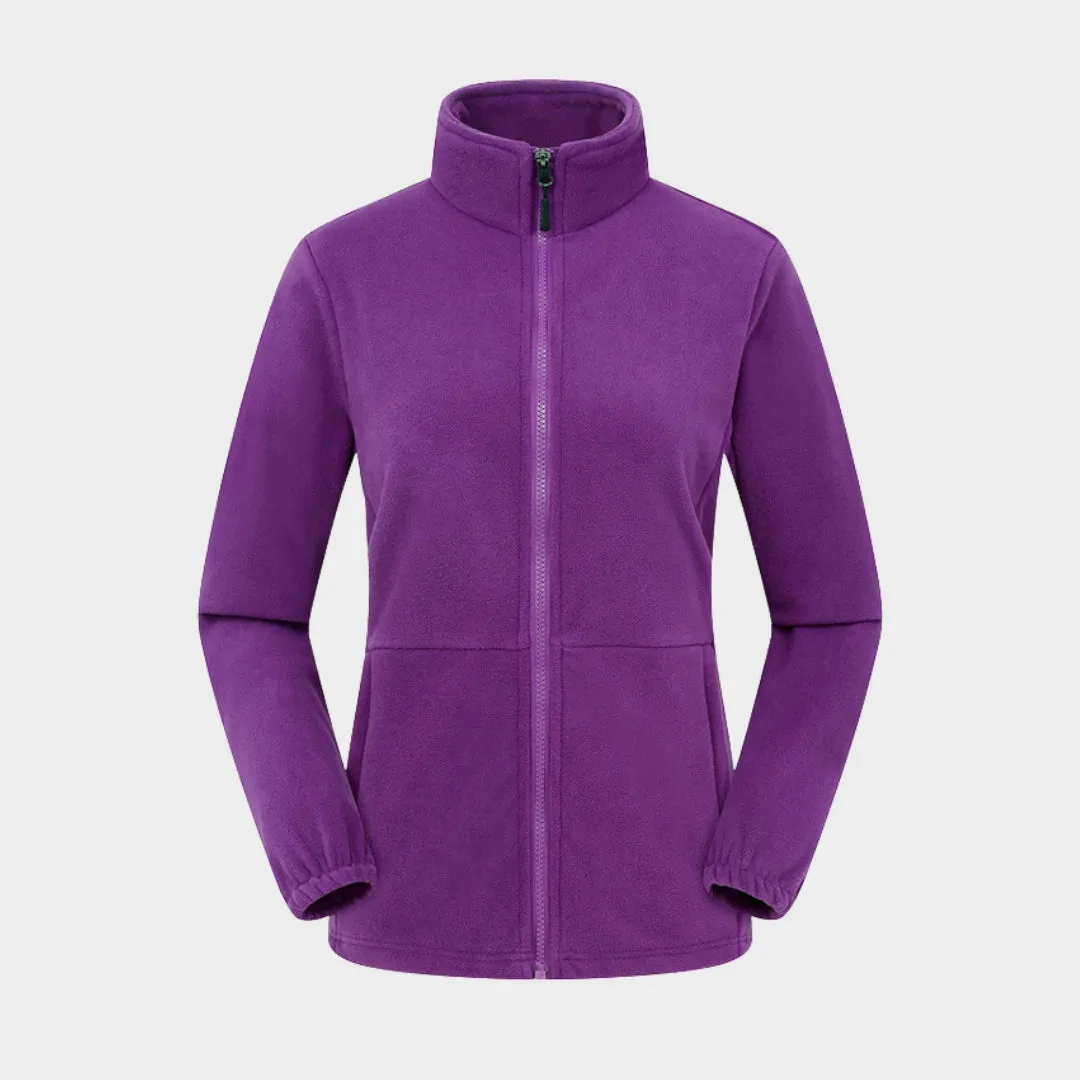 Lightweight Womens Full-Zip Polar Fleece Jacket  Outdoor Recreation Coat, Multiple Colors