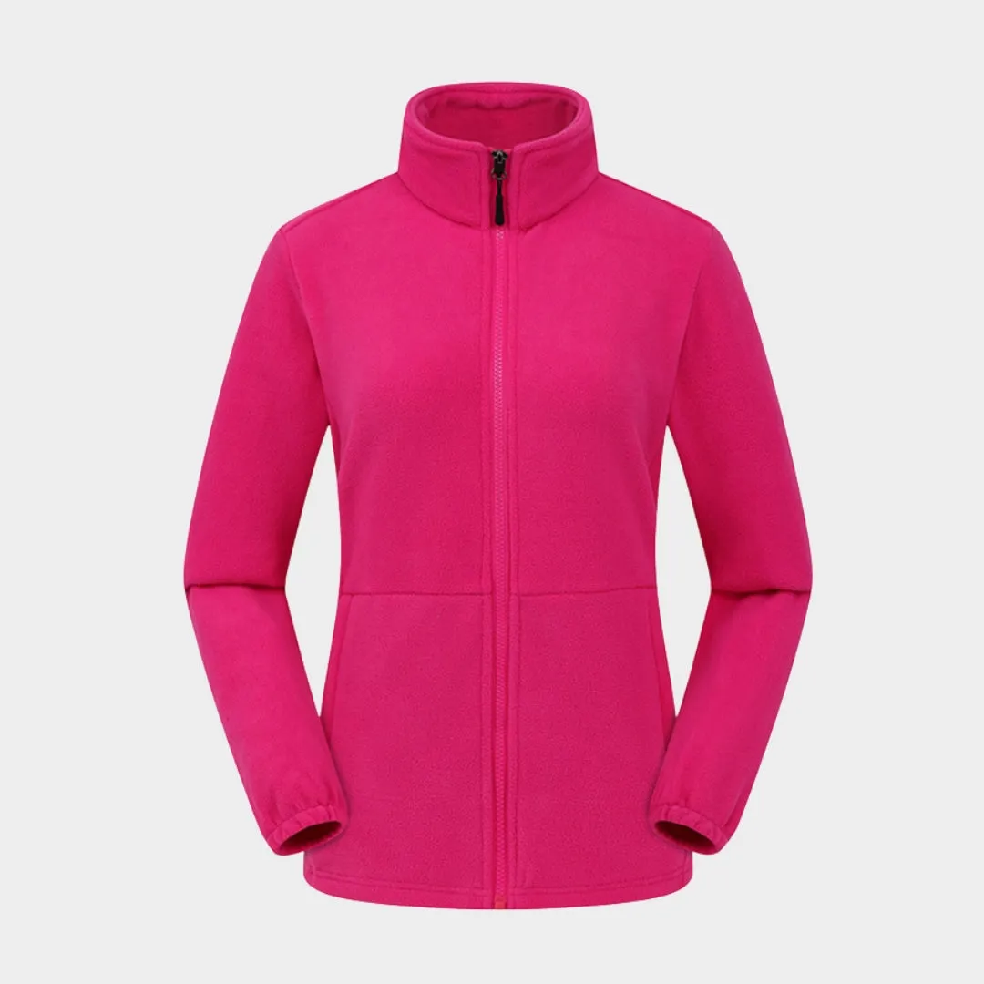 Lightweight Womens Full-Zip Polar Fleece Jacket  Outdoor Recreation Coat, Multiple Colors