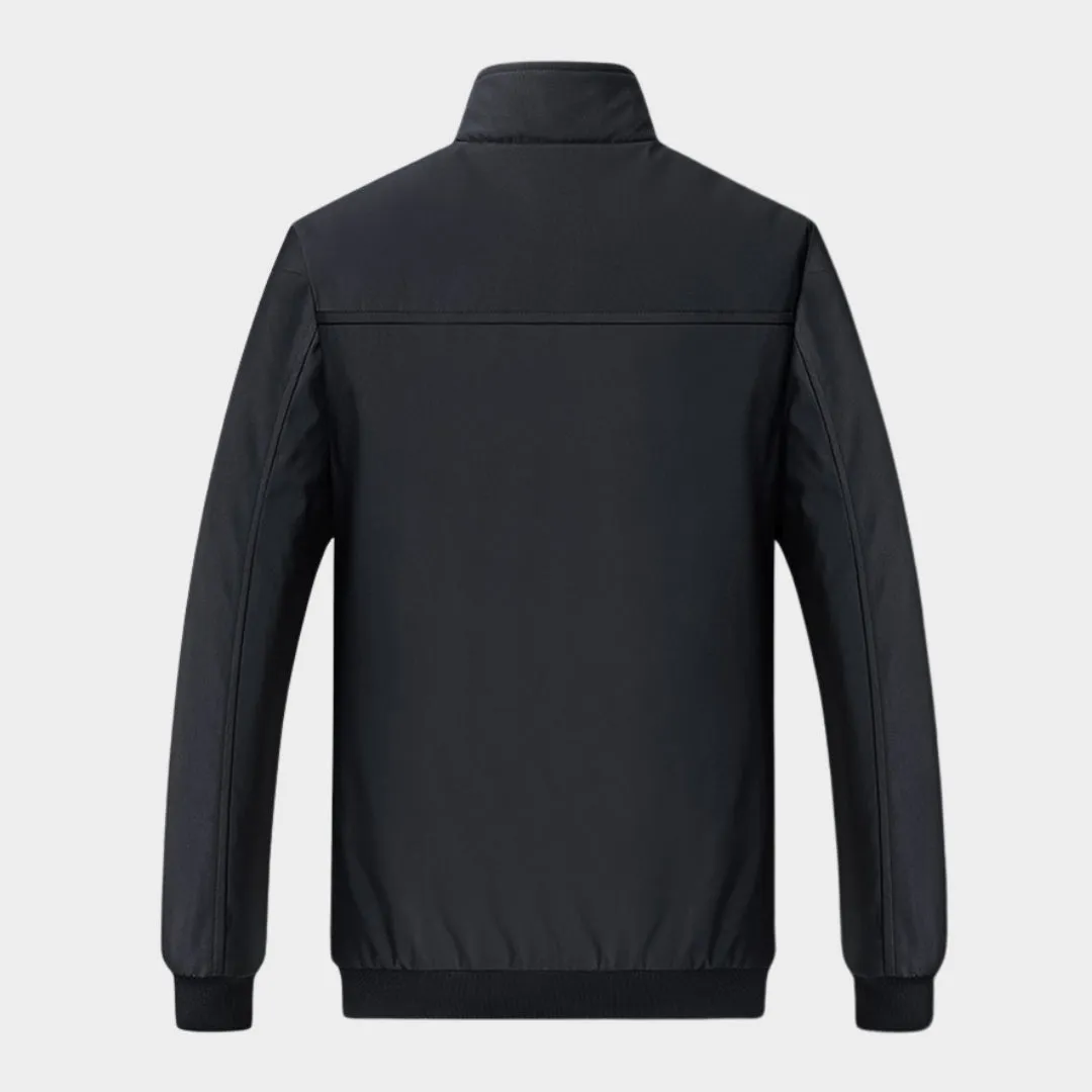 Men's Business Jacket - Fleece Thickening Solid Color, Casual Coat, Grey, Dark Blue, Black